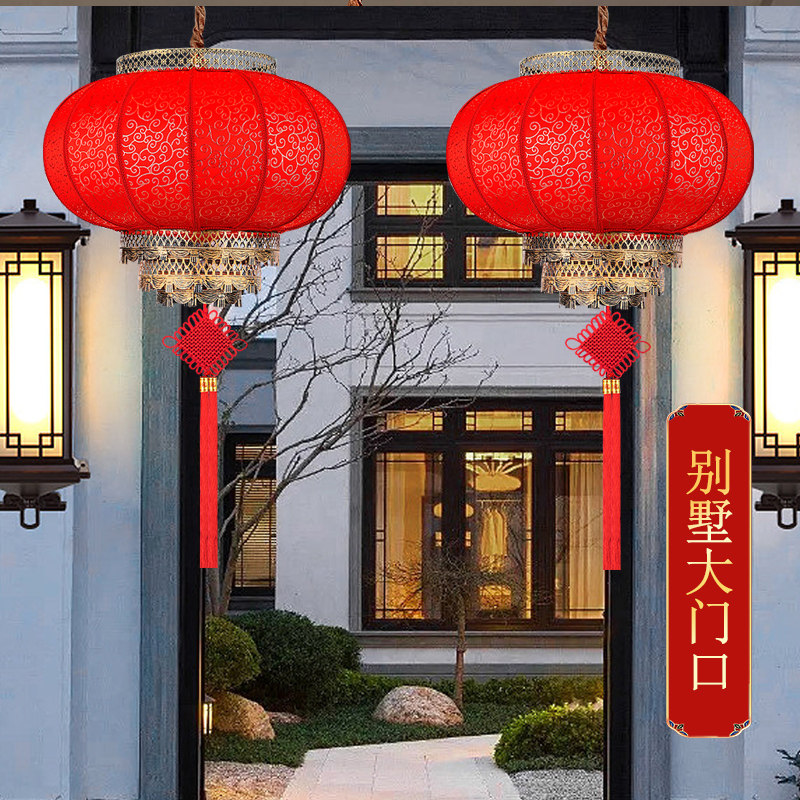 2023旋转大红色新年春节灯笼福字挂饰阳台喜庆乔迁结婚大门大号灯