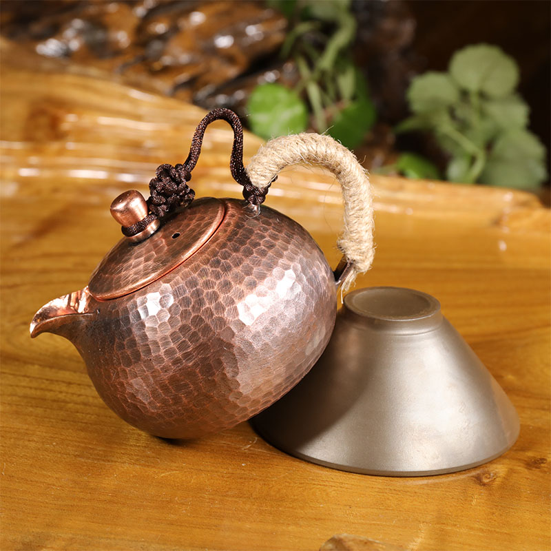 小铜壶小号 茶具纯紫铜手工加厚铜壶 迷你茶壶烧水壶家用摆件复古