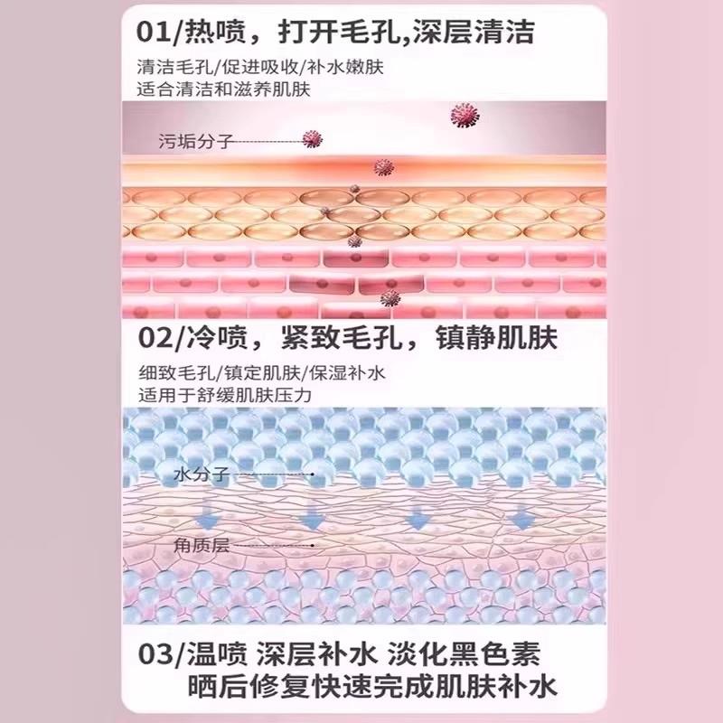 冷热双喷蒸脸仪纳米补水喷雾器面脸部家用蒸汽机美容院专用蒸脸器