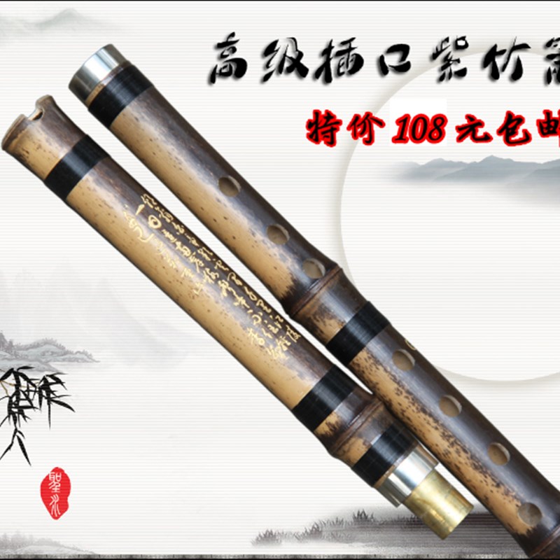 直销精制紫竹箫洞萧琴箫洞萧初学入门专业演奏级包邮8孔6孔G调F调