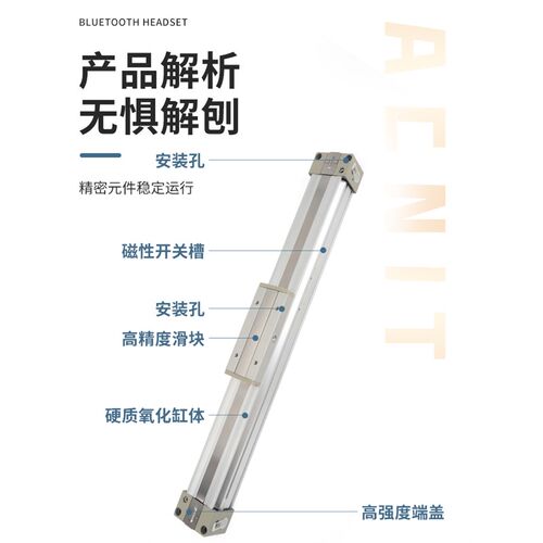 机械式无杆气缸MY1B16G/20/25/40/50/63-100 200L*300HX500600Z