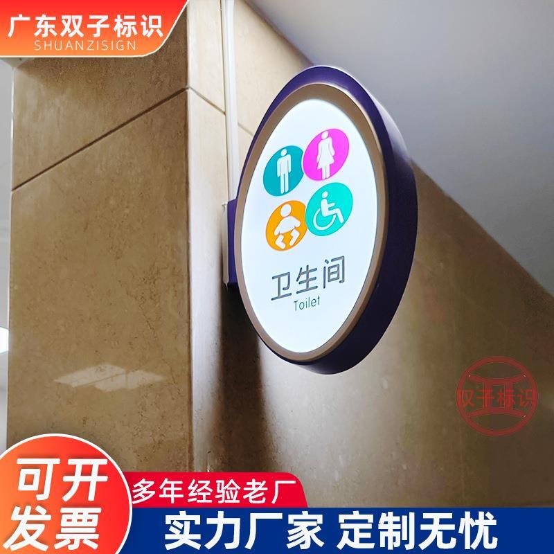 医院VI导视系统标识牌制作双面亚克力发光侧挂灯箱功能科室指示牌