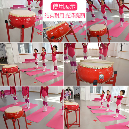 舞蹈课打节奏鼓中国鼓红鼓儿童鼓乐器手打牛皮鼓龙鼓架子鼓节奏鼓