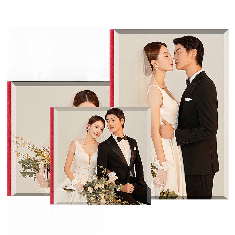 高端婚纱照精修入册制作影楼婚庆结婚照婚礼跟拍照片水晶相册定制