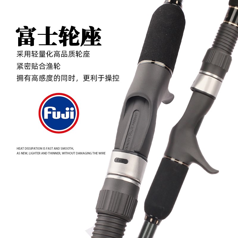 轻型手持电绞铁板竿近海船钓竿富士导环轮座海钓竿电绞竿旋转导环