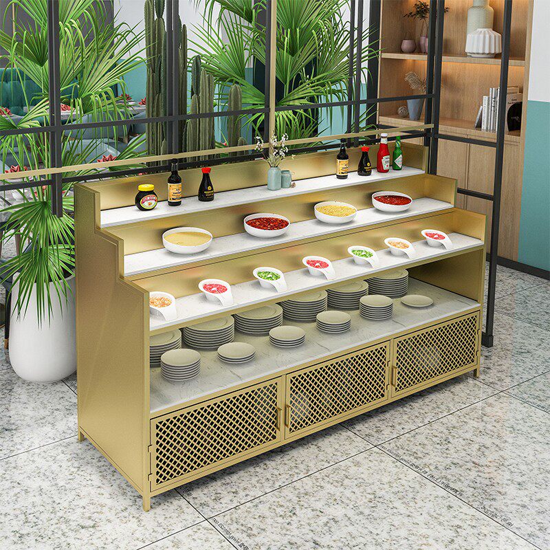 火锅店调料台商用餐边柜备餐柜佐蘸料台串香餐厅麻辣烫自助小料台