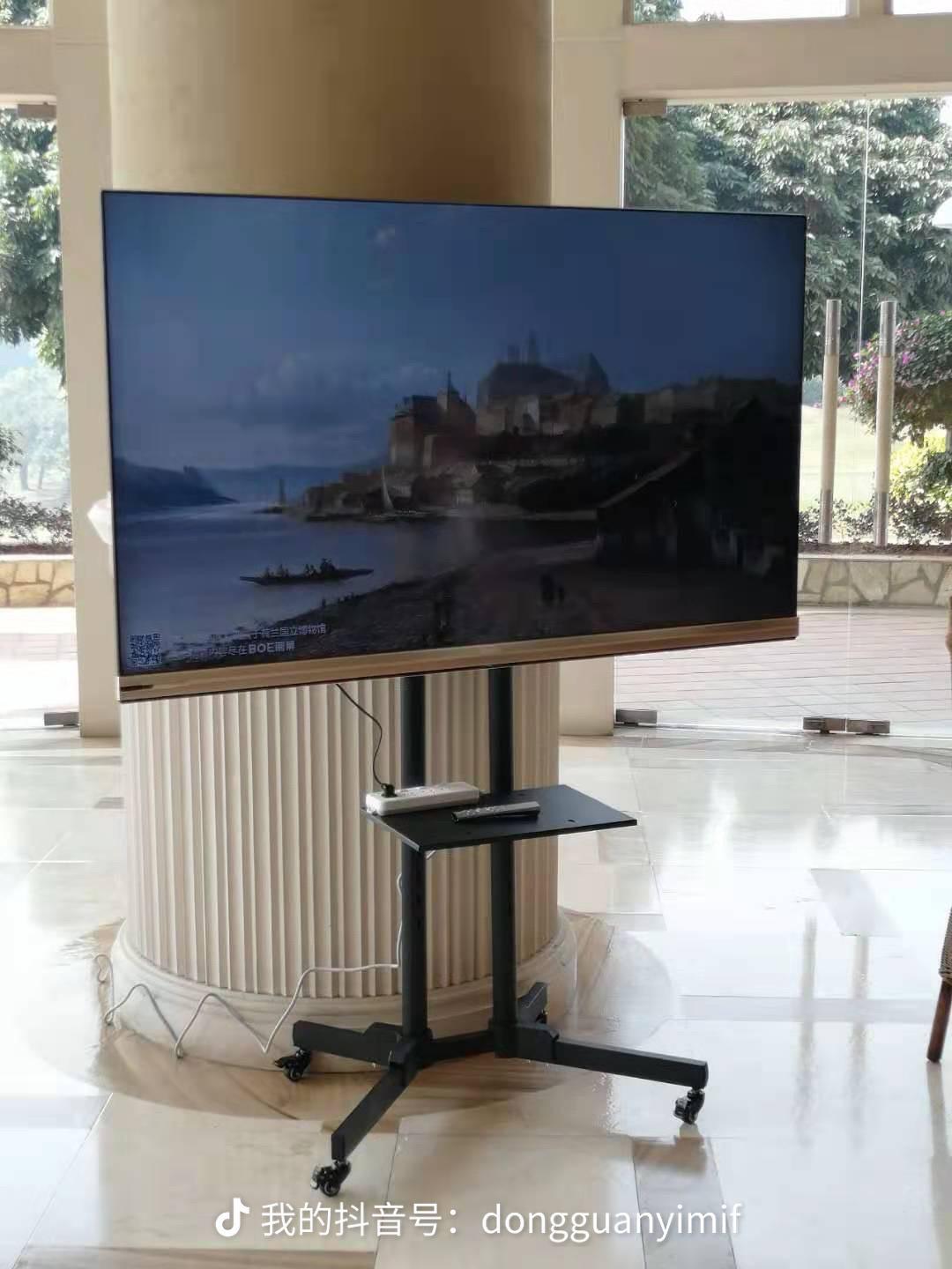 液晶电视挂架触摸屏落地推车657586100120寸显示屏一体机移动支架