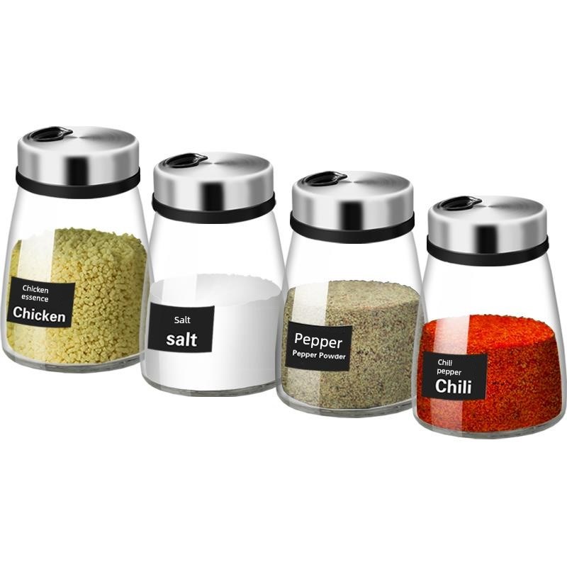 调料瓶调味罐套装调料盒玻璃烧烤撒料瓶厨房用品家用佐料盐胡椒罐