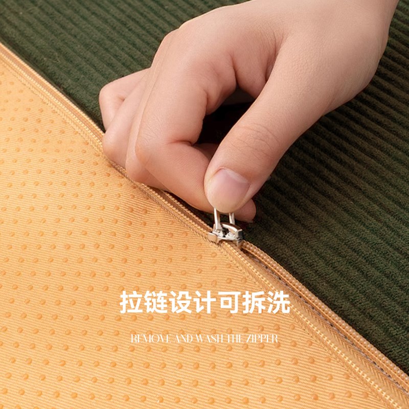 沙发垫坐垫定制加厚加硬高密度海绵云丝棉灯芯绒布艺防滑卡座垫子