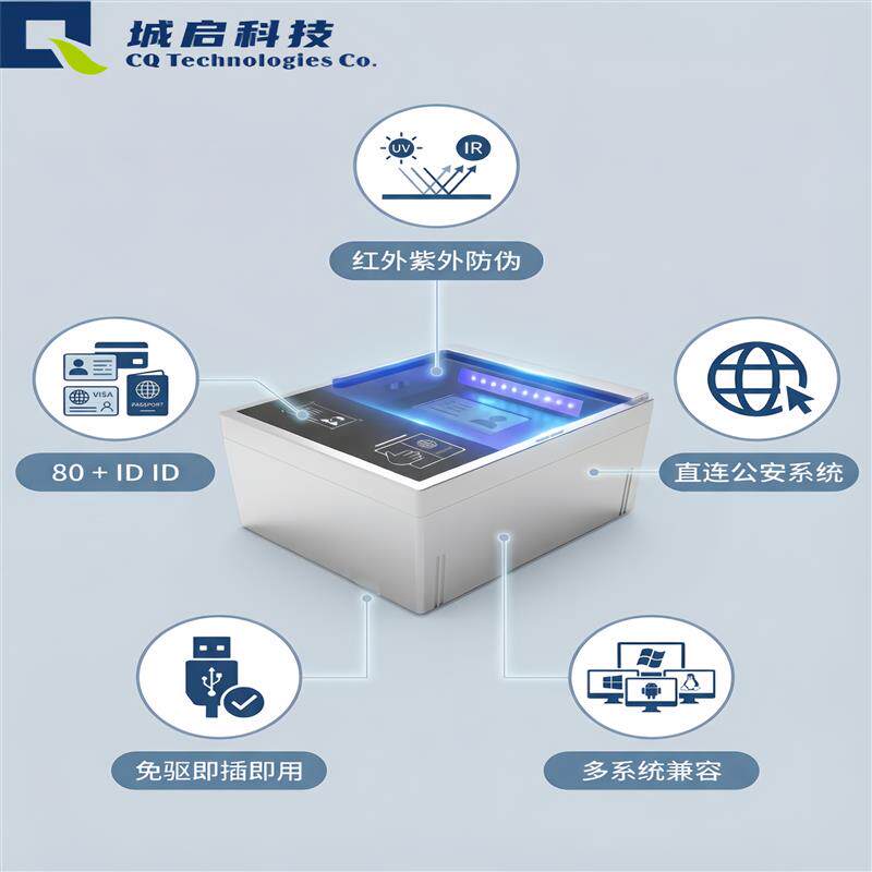 全自动证件阅读器护照阅读扫描仪电子二代证港澳台通行证护照