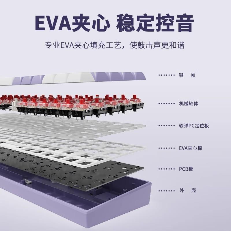 黑爵AK680机械键盘游戏有线热插拔键盘电脑68键键盘电竞游戏专用 - 实物图