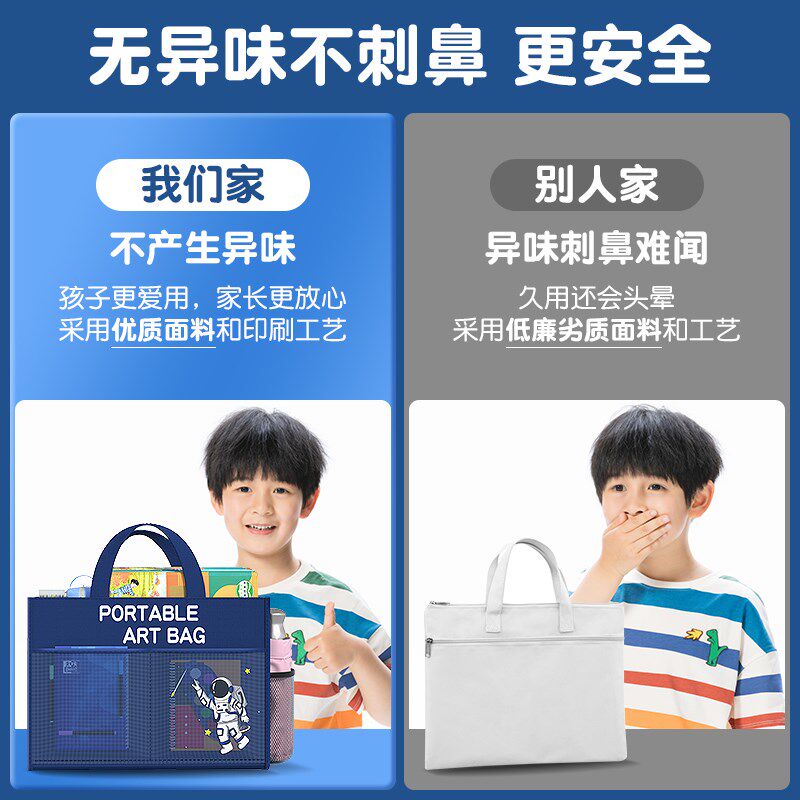 A3大容量美术袋8k文件袋小学生手提袋书袋画画包美术生专用工具袋