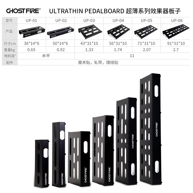 GHOST FIRE鬼火U系列超薄极轻单块效果器板子 阳极氧化铝一次成型
