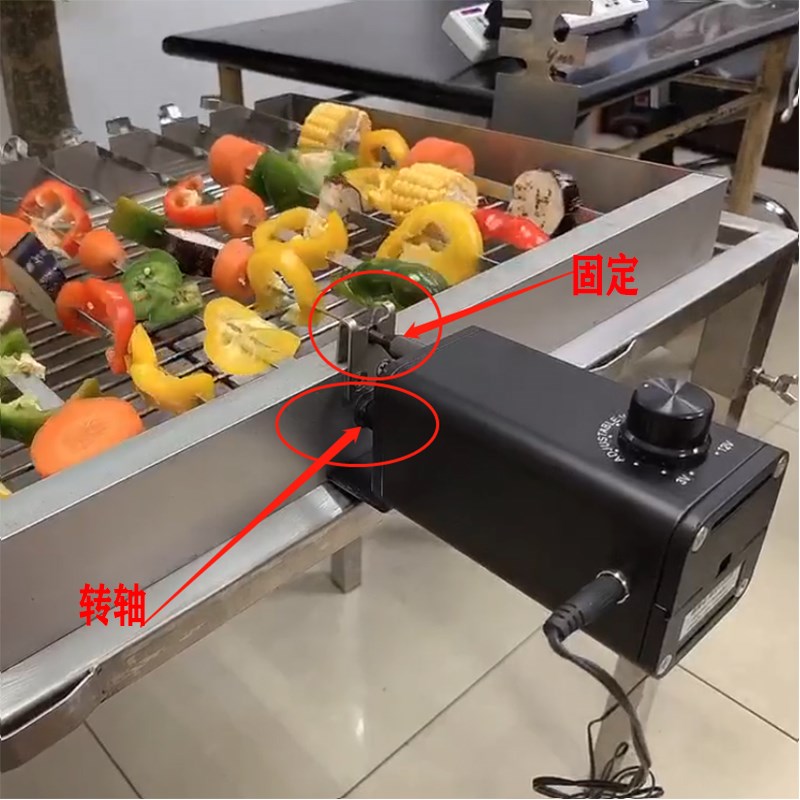 烧烤炉可调速电机车载充电12V自动旋转烤串烤鸡兔烤羊腿乳猪马达