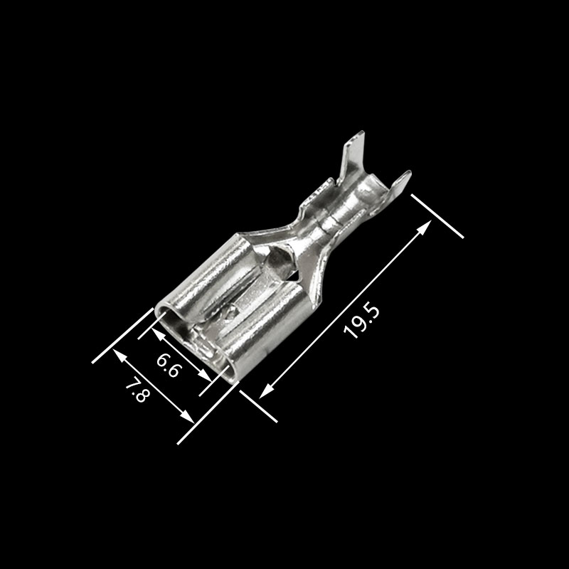 6.3带锁插簧冷压接线端子插簧带锁接插件线耳铜鼻子并线器端子图片
