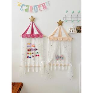 milky马戏团ins大容量防尘发夹收纳壁挂装饰发饰整理挂墙发箍收纳