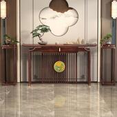 乌金木玄关桌现代中式 入户正对门靠墙玄关柜小中堂实木供桌香案