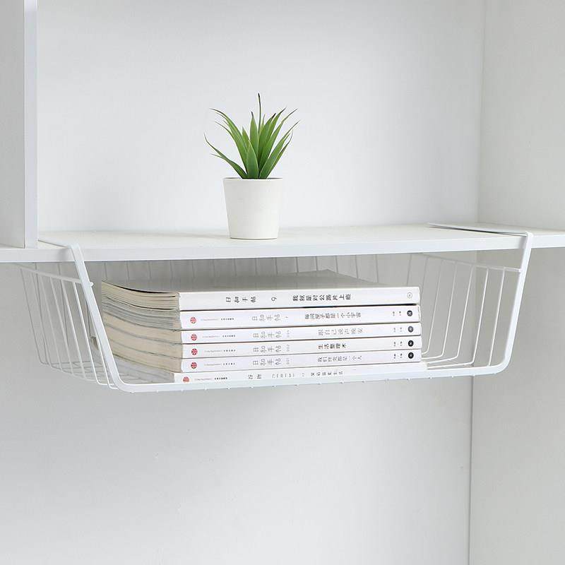 优思居桌下挂篮置物架家用衣柜挂架大学生寝室书桌床头分层收纳层