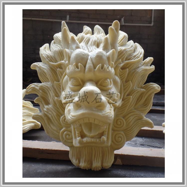 砂岩龙头喷水池挂件砂岩喷泉口砂岩浮雕仿铜壁画砂岩流水壁雕塑
