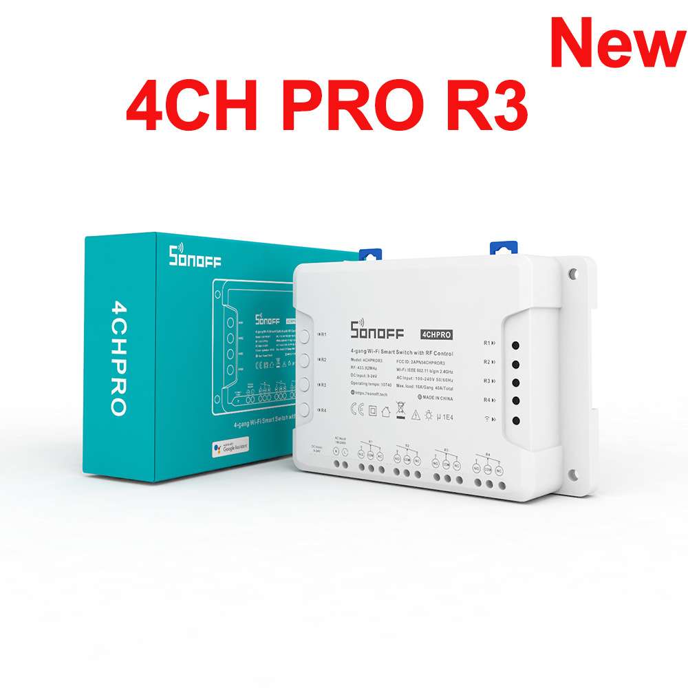 Sonoff 4CH PRO R3 4路升级智能开关改装件智能家居语音远程控制