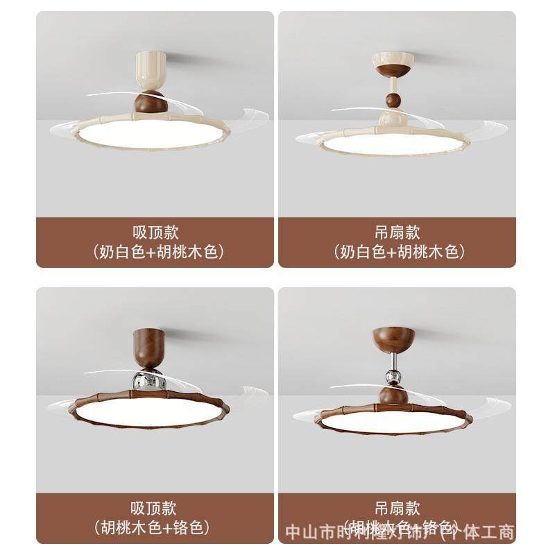 隐形超薄风扇灯2025新款吸顶吊扇灯餐厅卧室客厅一体带电风扇吊灯
