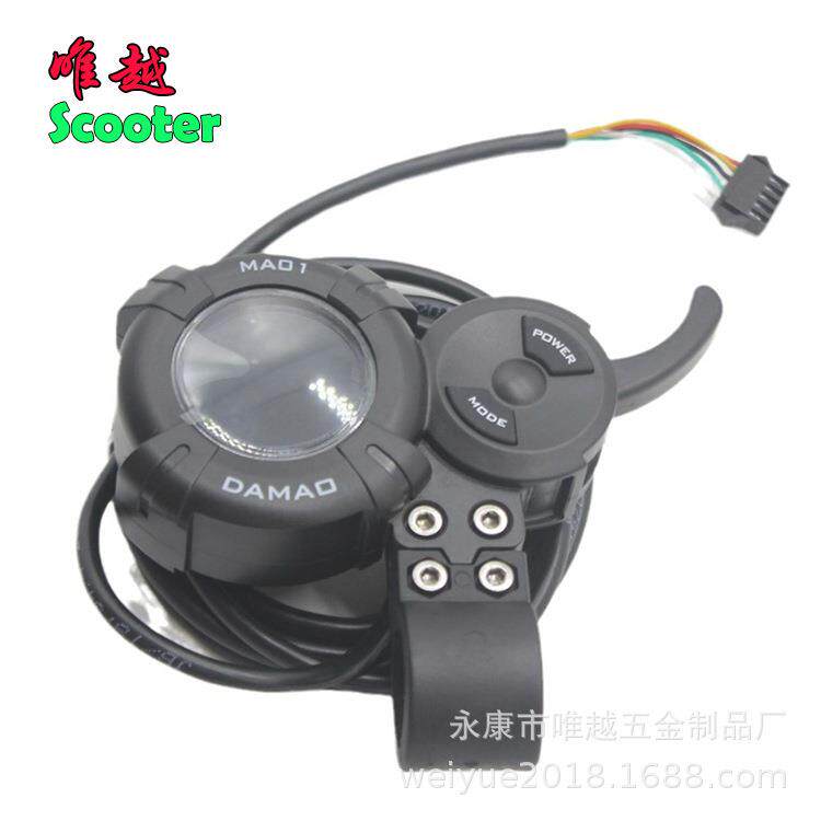 高端电动滑板车72V 50A 12管双驱控制器 damao液晶显示加速器仪表