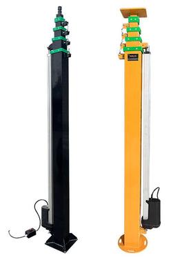 电动升降液压桅杆手摇伸缩立杆可监控照明杆Telescopic rod mast