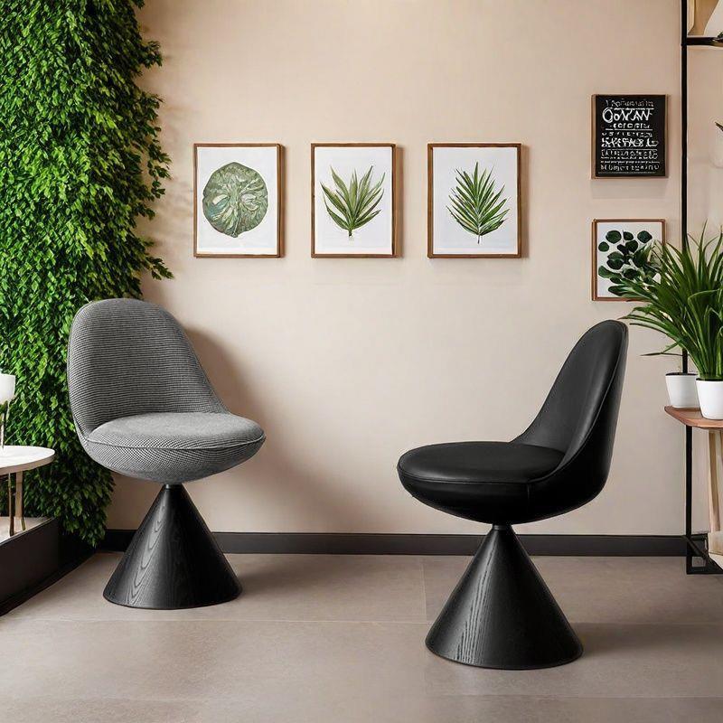 意式梳妆椅餐椅家用靠背餐椅可旋转化妆凳设计师卧室书房书桌椅子