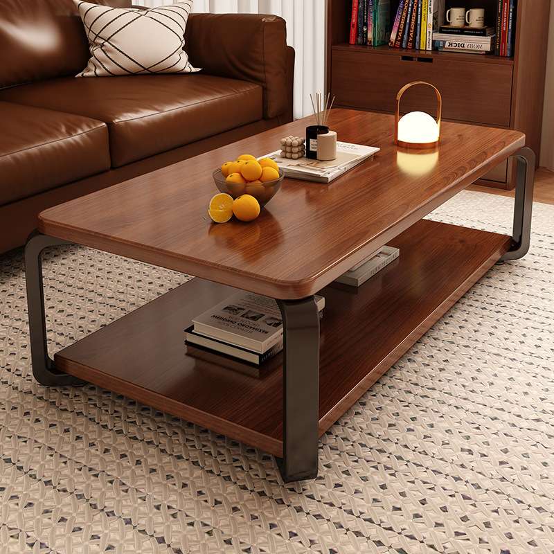 中古风茶几小户型客厅家用简约简易方形小桌子现代办公室用泡茶桌