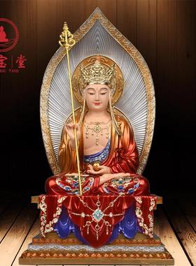 地藏王菩萨佛像娑婆三圣像体全堂佛像九华山地藏王神像金刚台地藏