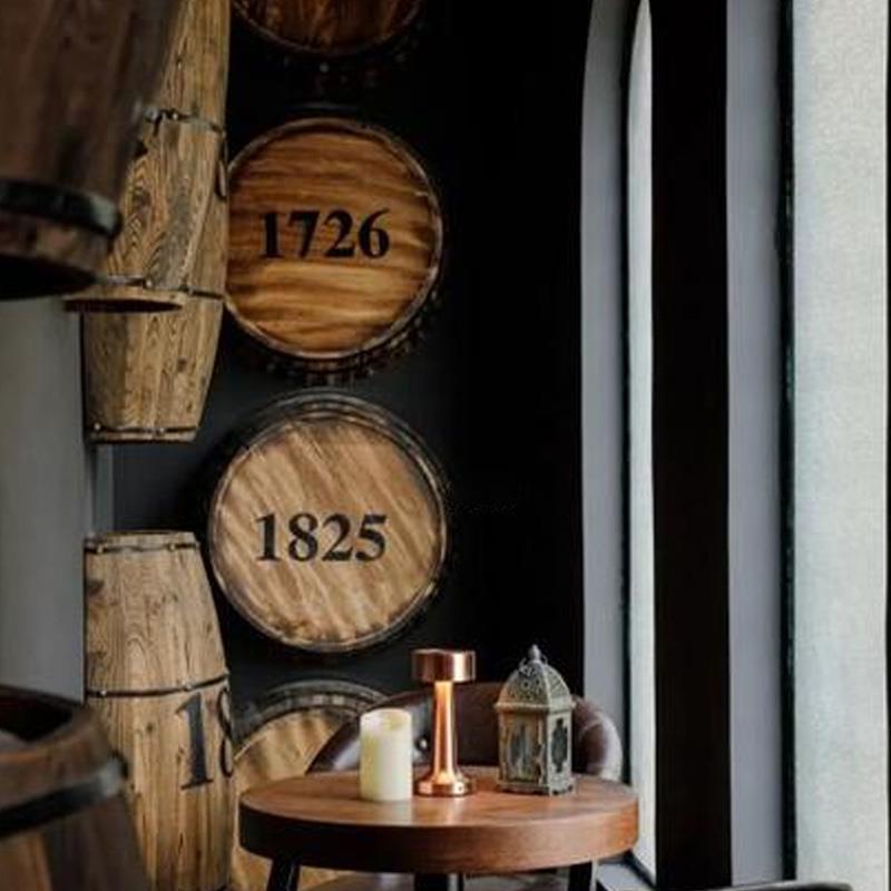 半桶装饰橡木桶壁挂酒桶家装挂件酒庄酒窖奶茶店墙壁挂饰酒木桶墙