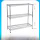 可拆卸货架车间仓库镀铬货架线网展示货架仓储货架大管三层置物架