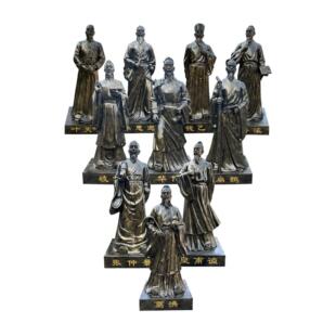 玻璃钢彷铜十大名医雕塑名医半身像扁鹊张仲景华佗胸像中医馆摆件