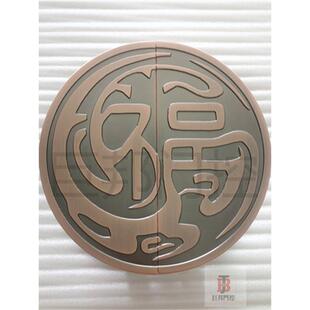 中式半圆把手包厢门实木门无框门玻璃门拉手定制LOGO仿古铜色把手