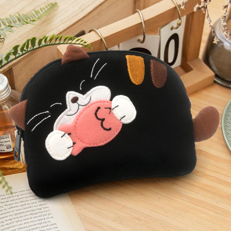 原装进口Kine猫 卡通食鱼猫零钱包卡包可爱创意日系高级感小巧女