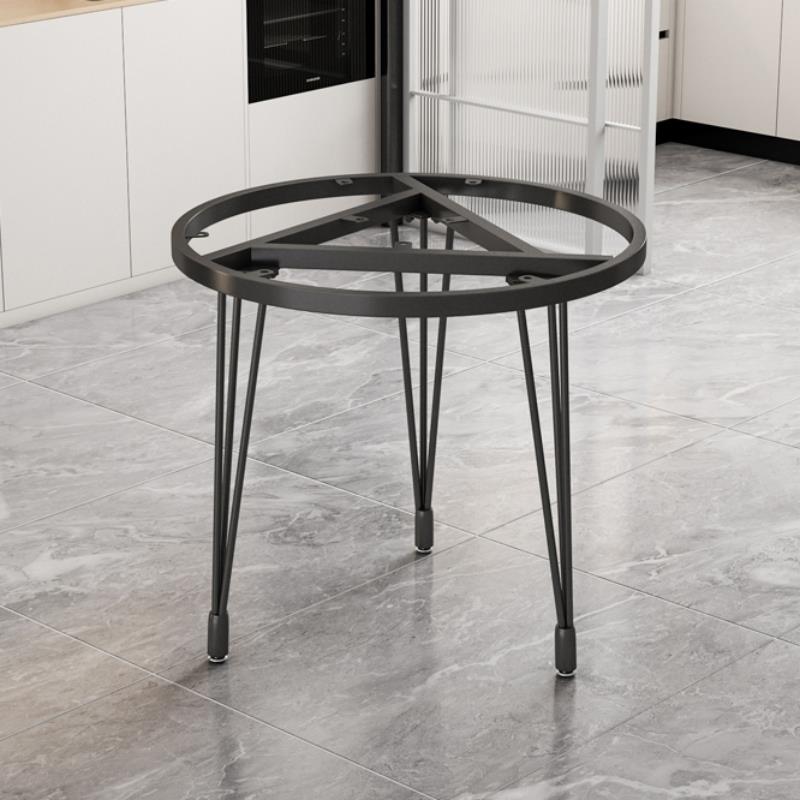 现货铁艺圆形大理石瓷砖木板茶几餐桌小边几洽谈桌会议桌桌腿支架
