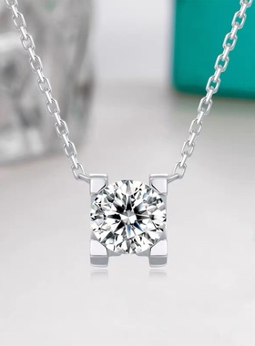 高定轻奢爆款人工培育银色牛头吊坠项链时尚简约百搭饰品22