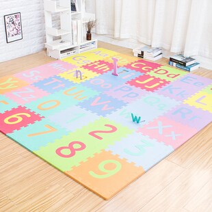 环保拼接泡沫地垫儿童家用爬爬垫益智数字字母拼图T加厚宝宝爬行