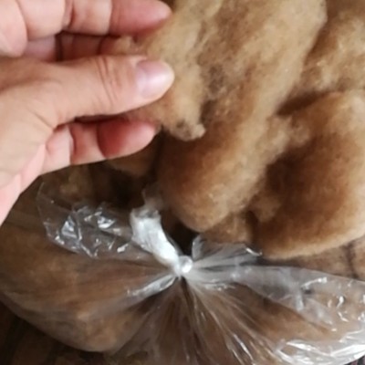 散装阿拉善丝光驼绒驼毛被服填充100%纯驼绒 特细驼绒