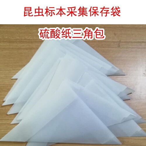 昆虫标本采集纸袋三角包硫酸纸袋蝴蝶蜻蜓蛾子保存袋