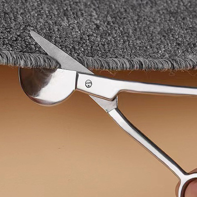 家用多功能毛球剪刀鸭嘴手工布料剪不锈钢簇绒地毯剪办公工业剪刀