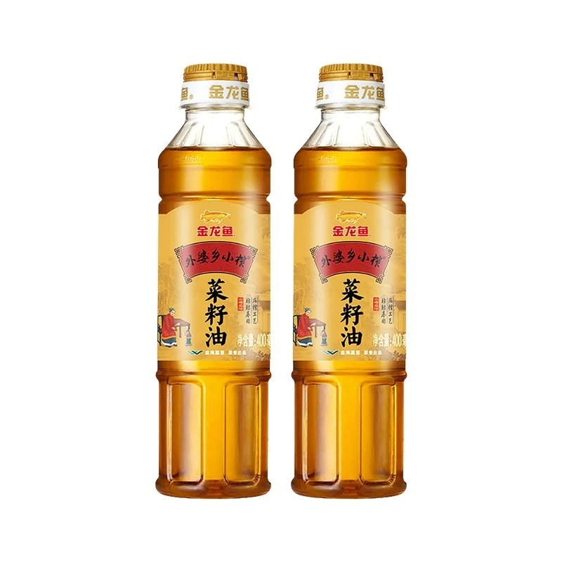 金龙鱼外婆乡小榨菜籽油400ml*2瓶装非转基因炒菜烹饪食用油,粮油调味/速食/干货/烘焙,菜籽油,淘宝优惠券,粉丝福利购,淘宝优惠卷