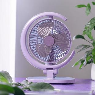 可折叠床头大风力卡通带夜灯家用电风扇 USB静音小型迷你官方正品