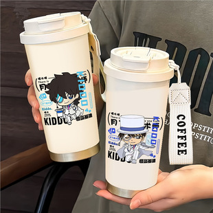 怪盗基德魔术师保温杯男款女士高颜值2025新款双饮口男女运动咖啡