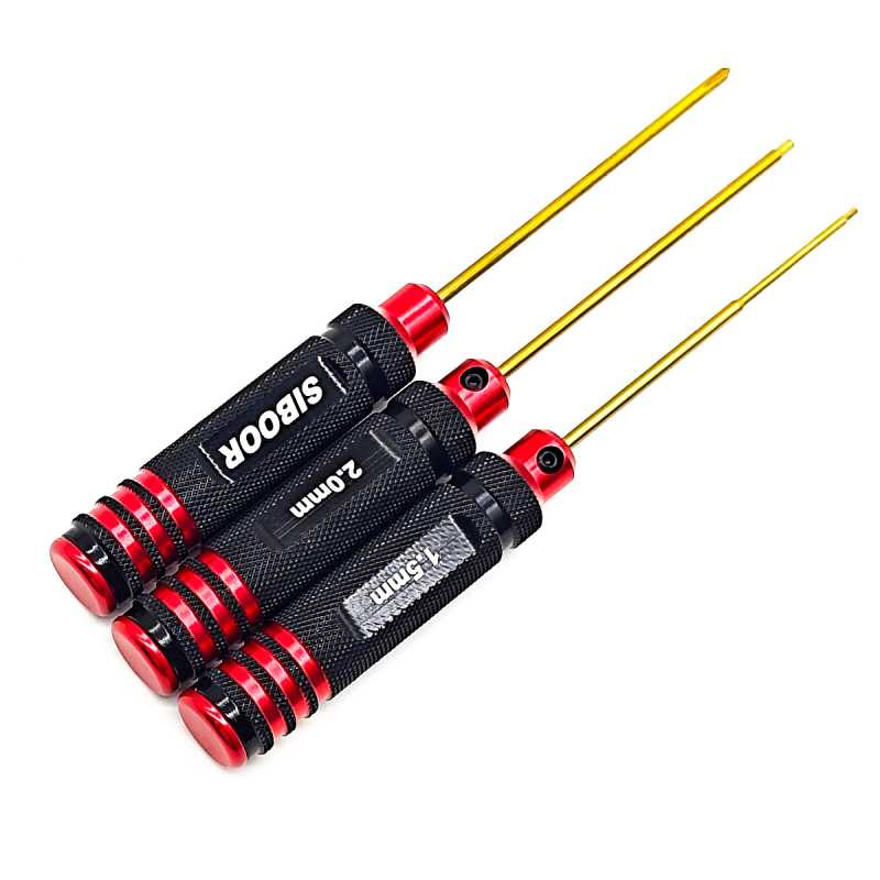 航模模型内六角螺丝刀套装1.5/2mm/十字高速钢加长超硬6角