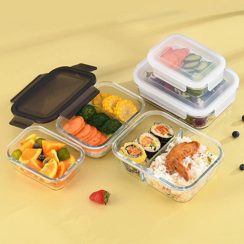 高硼硅耐热玻璃饭盒可微波炉加热玻璃碗大容量上班族分隔保鲜盒,餐饮具,饭盒/保温桶/保温提锅,淘宝优惠券,粉丝福利购,淘宝优惠卷