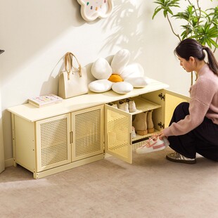 鞋柜家用进门口一体穿鞋凳玄关柜靠墙大容量可坐式换鞋凳子收纳柜