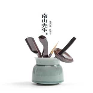 初见青山茶道六君子套装 南山先生 黑檀木茶针茶夹子茶道配件家用