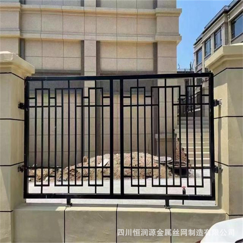 围墙铁栏杆 围墙铁艺栅栏 镀锌管栏杆 铁花护栏 焊接栏杆