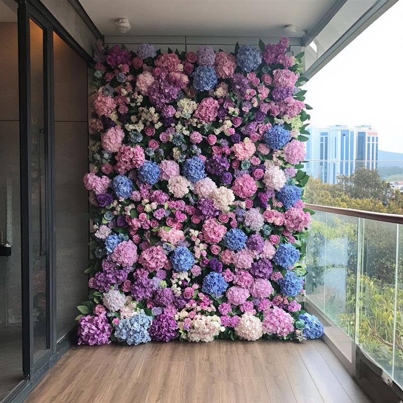 仿真花墙背景墙网红墙假花墙面装饰布景室内婚礼玫瑰花创意绣球花